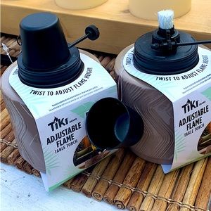 2Pcs Tiki Brand ZigZag Adjustable Flame Table Torch